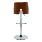 Ariana - Mid Century Modern Adjustable Barstool Stool With Swivel With Rounded T Footrest (Set of 2)