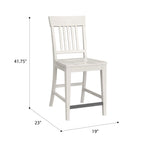 Slat Back Counter Stools (Set of 2) - White