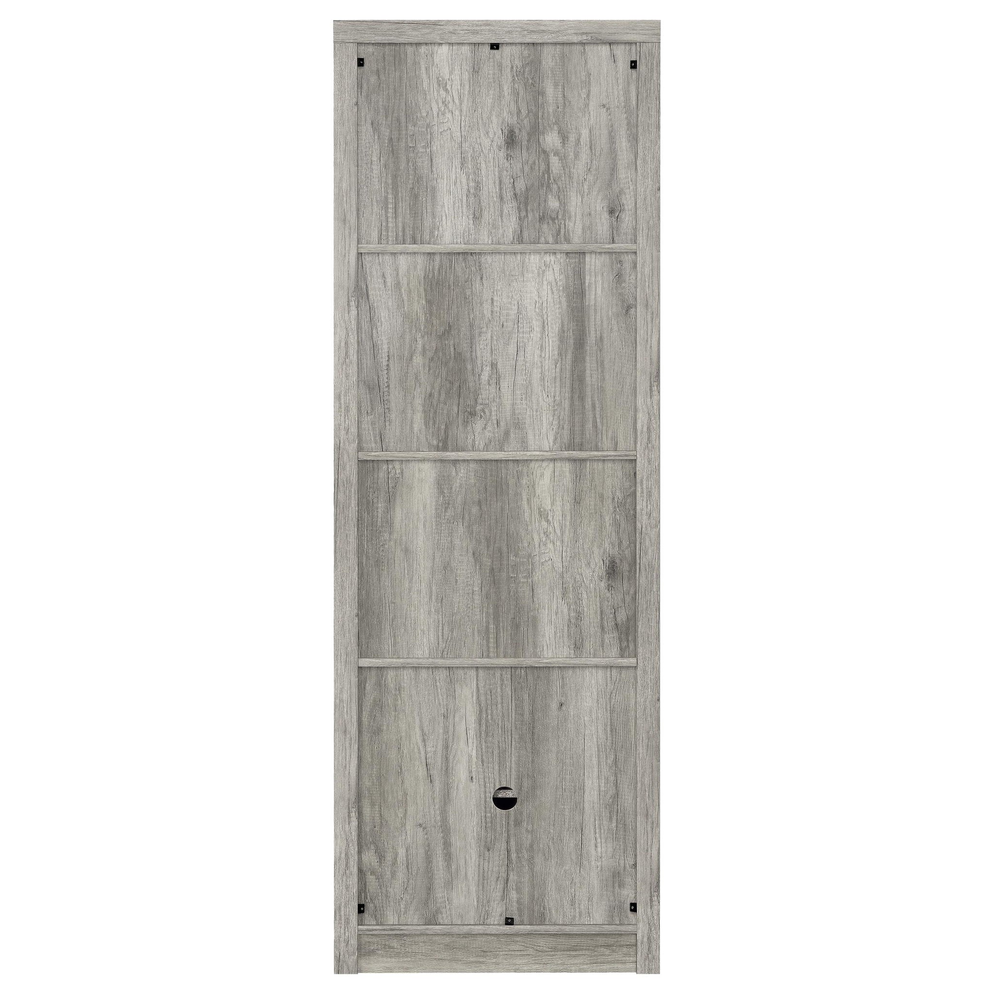 Burke 4-shelf Engineered Wood Media Tower Grey Driftwood
