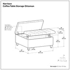 Harrison - Upholstered Coffee Table Storage Ottoman