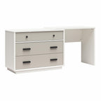 Valencia - 3 Drawer Dresser And Desk - Taupe