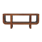 Orion - Curved Media Unit - Brown