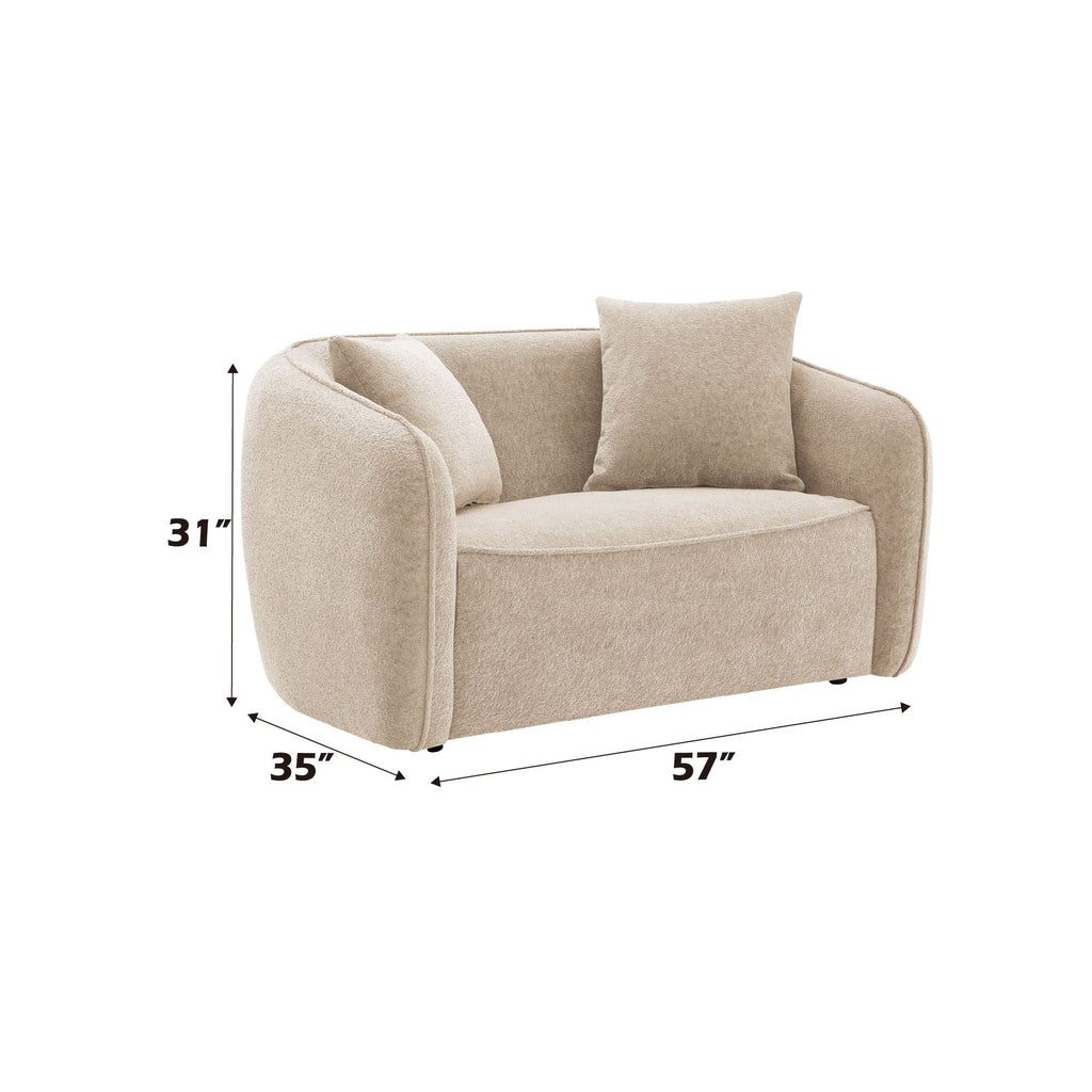 Keith - 3 Piece Living Room Set (Comes With Matching Color Toss Pillows)