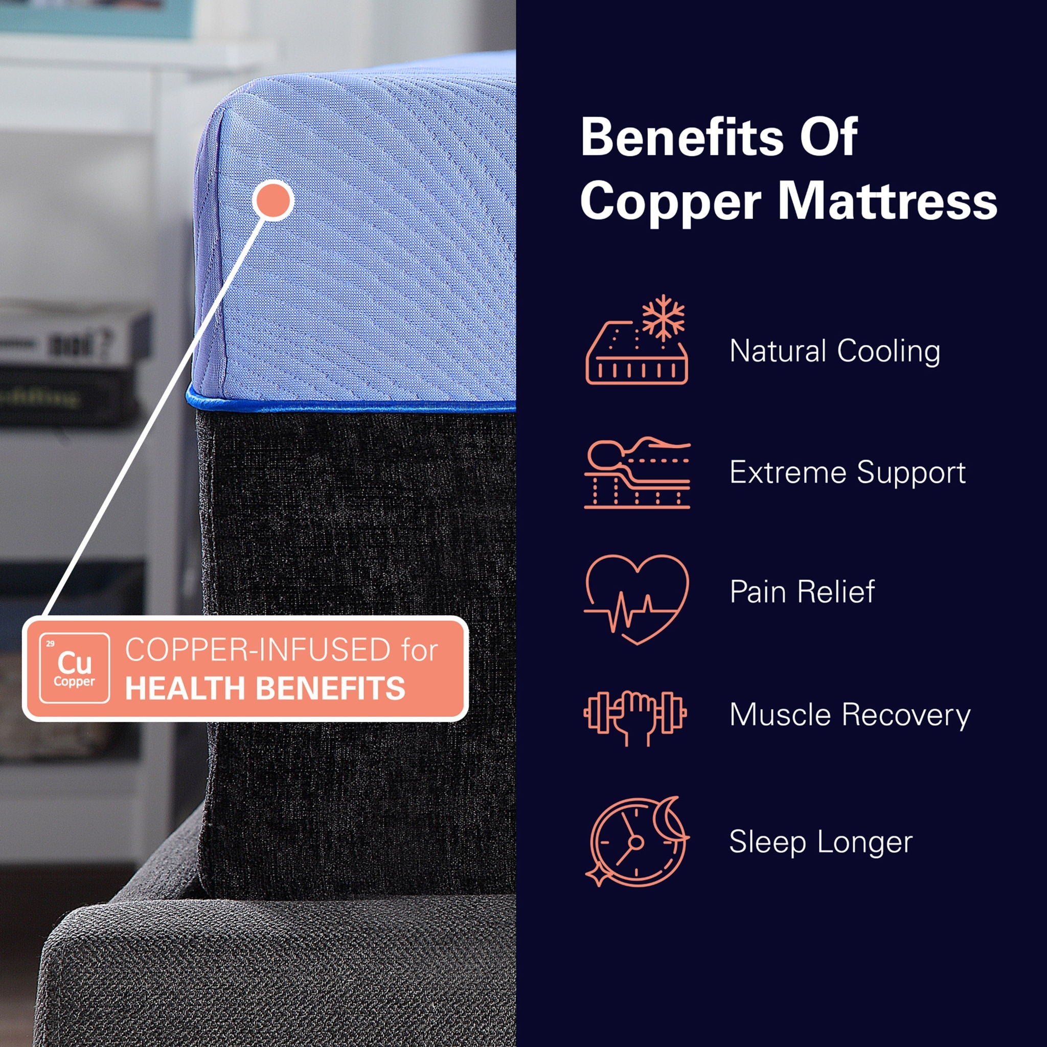 12" Refresh Hybrid Cooling GelCare Memory Foam And Coil Mattress