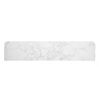 Clayten - Server With Marble Top & Fireplace - White & Espresso
