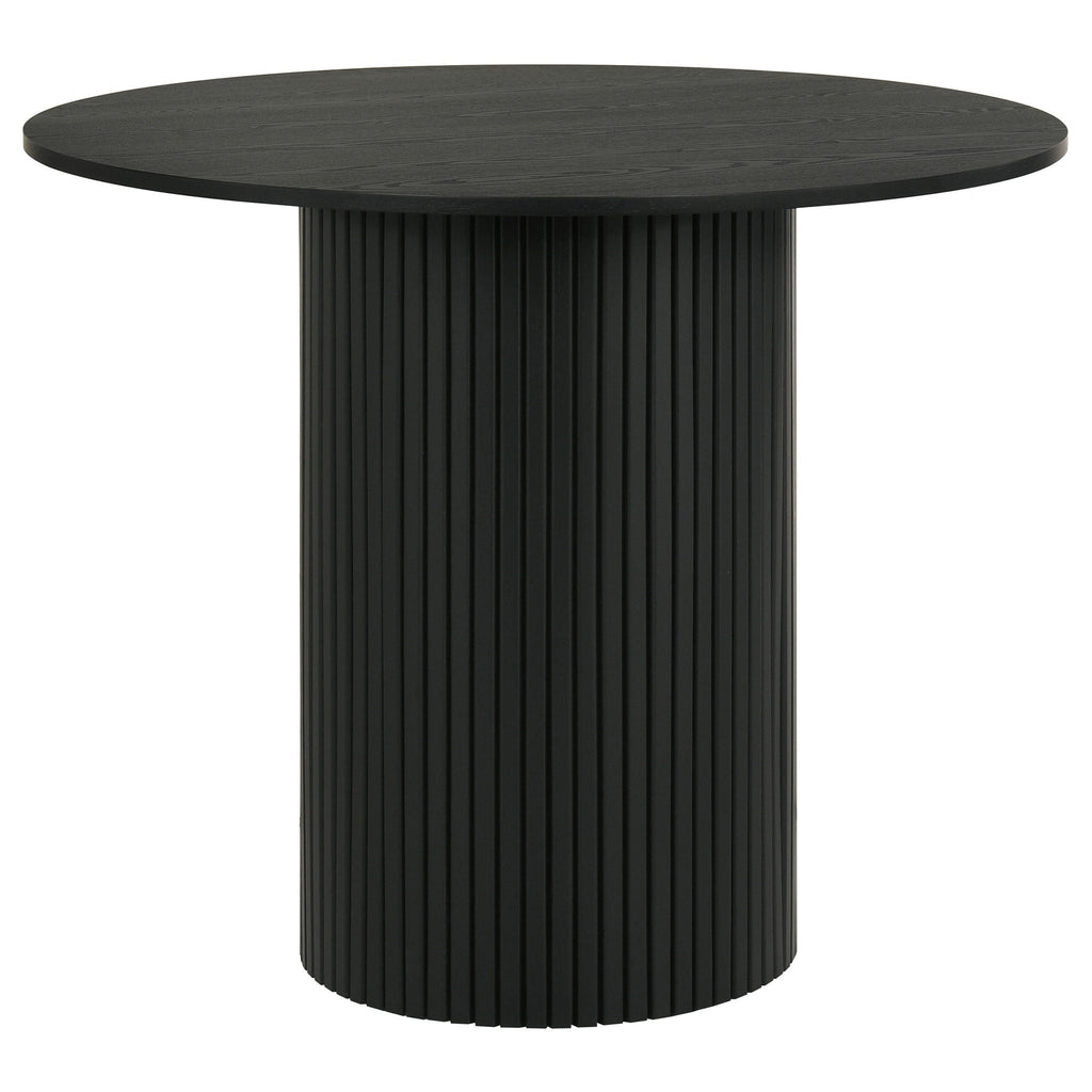 Hamlyn 5-piece Round Wood Counter Height Dining Set Grey and Black