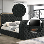 Kana - Bed With LED, Fireplace & TV Stand