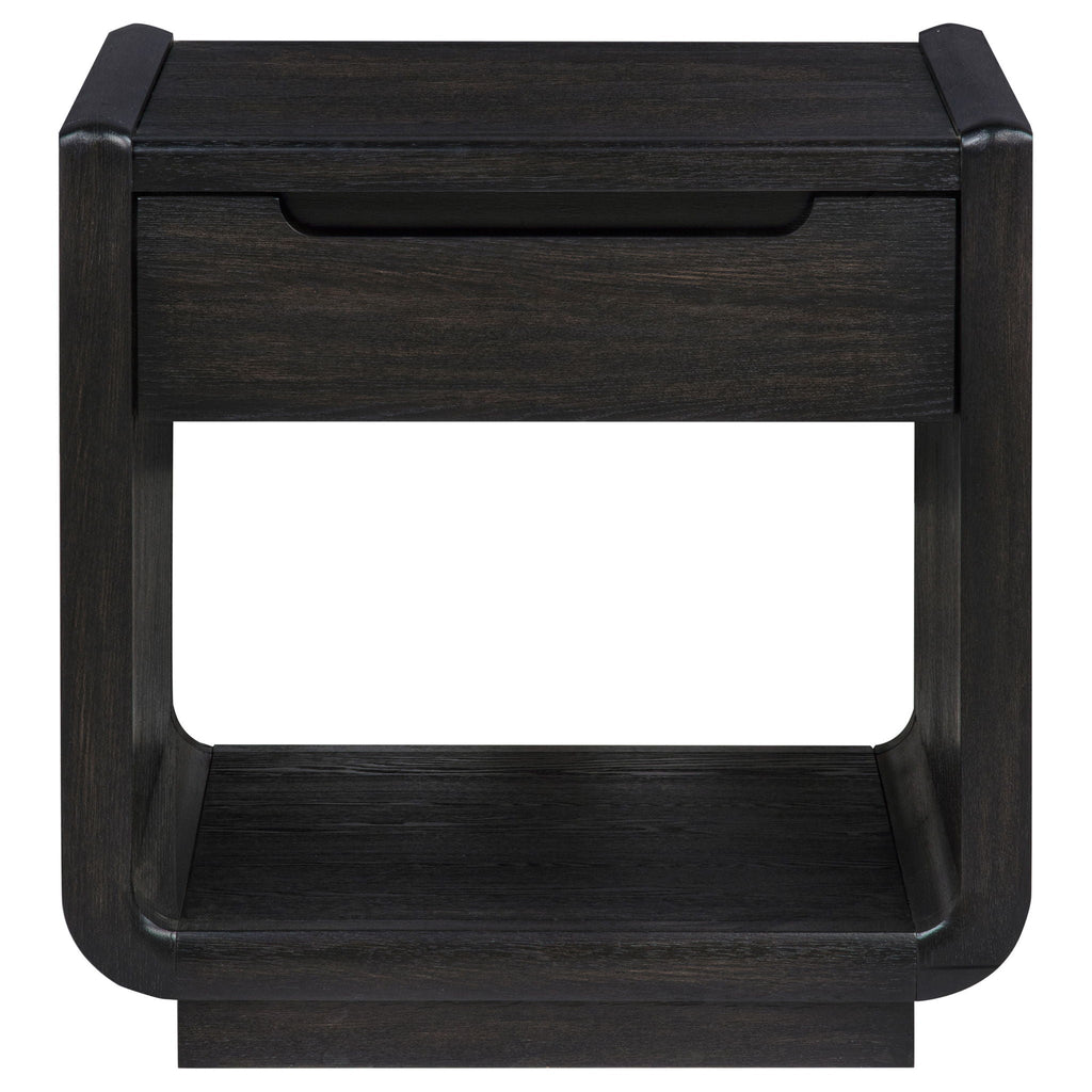 Leandro 2-piece Wood Coffee and End Table Set Burnished Black