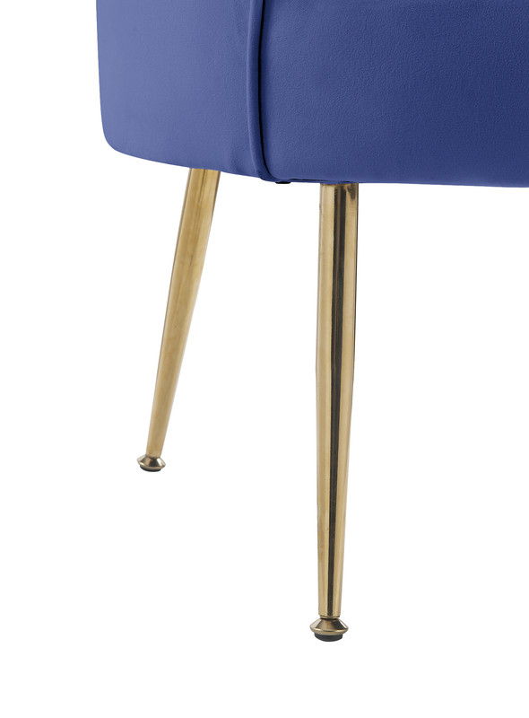 Angelina - Scalloped Back Barrel Accent Chair With Metal Legs
