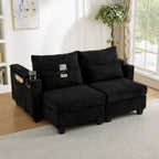 Convertible Chaise Lounge Sofa Chair With USB Ports, Cup Holders, Phone Holder And Storage