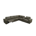 Upholstered Large Arms Sectional With Recliner Seats