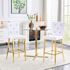 Bar Chairs With Crystal Clasp Design (Set of 2)