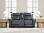 Bexhurst - Power Reclining Loveseat With Console / Adjustable Headrest