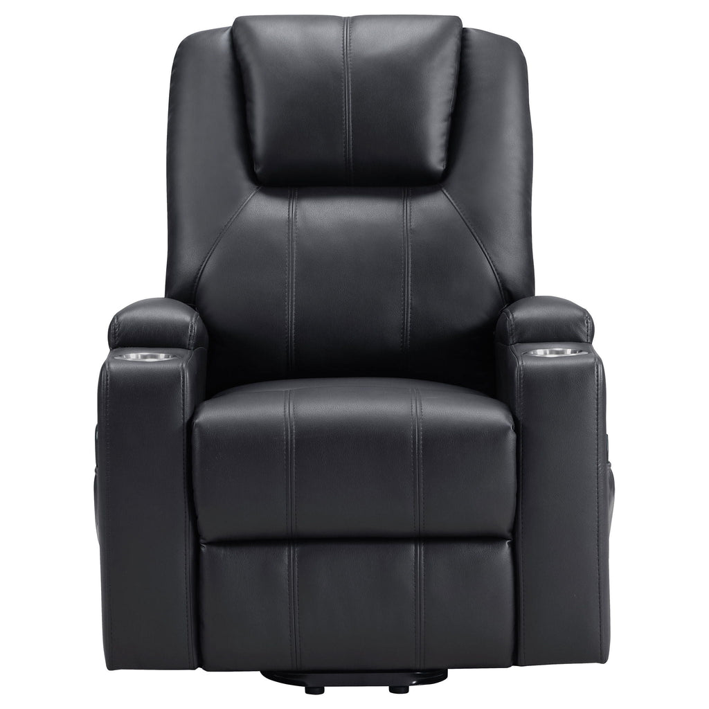 Armstrong Upholstered Power Lift Massage Recliner Espresso