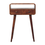 Solid Wood Curved Console Table