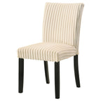 Dermott Upholstered Parson Dining Side Chair Cream (Set of 2)