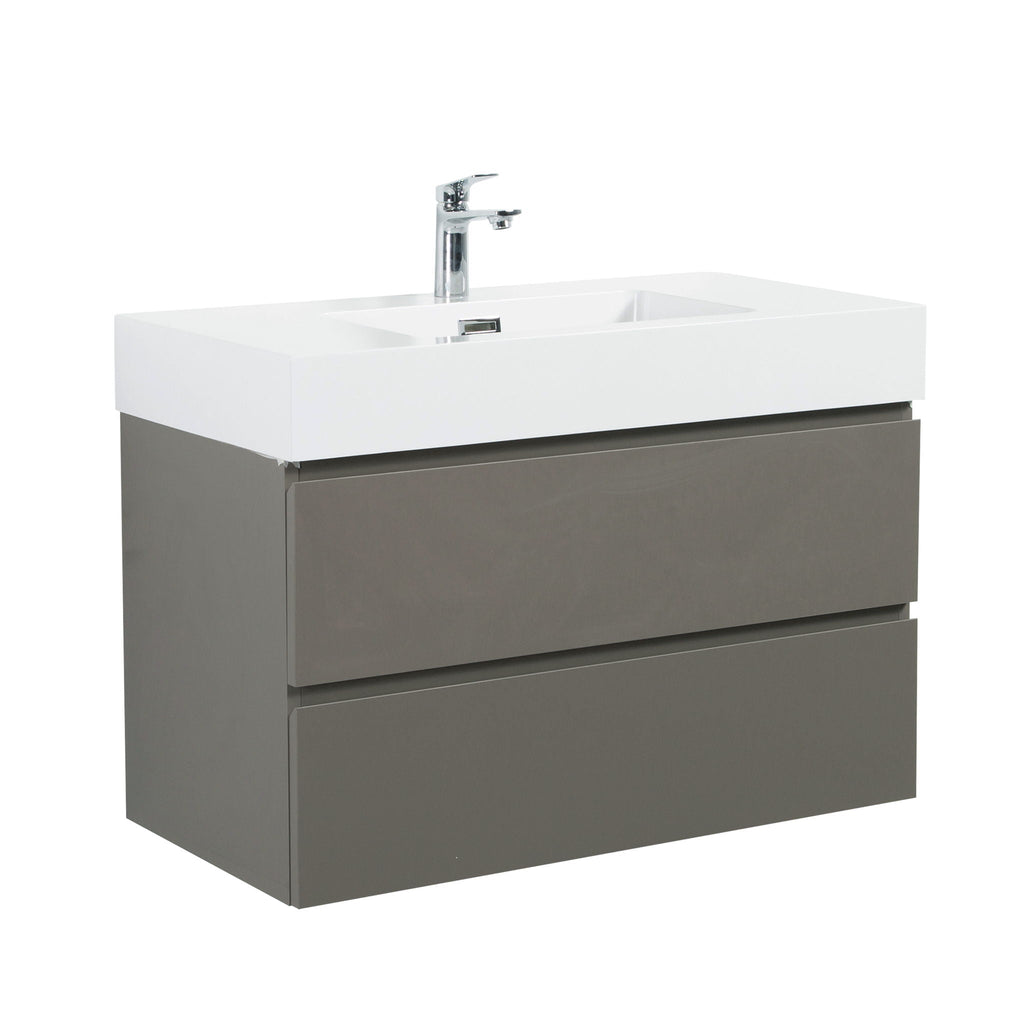 Alice - Bathroom Vanity With Sink, Wall Mounted, Floating