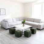 Modern Ottoman Foot Rest With Woven Design