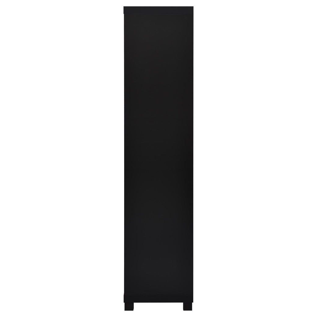 Sachin 3-shelf Engineered Wood Media Tower Black