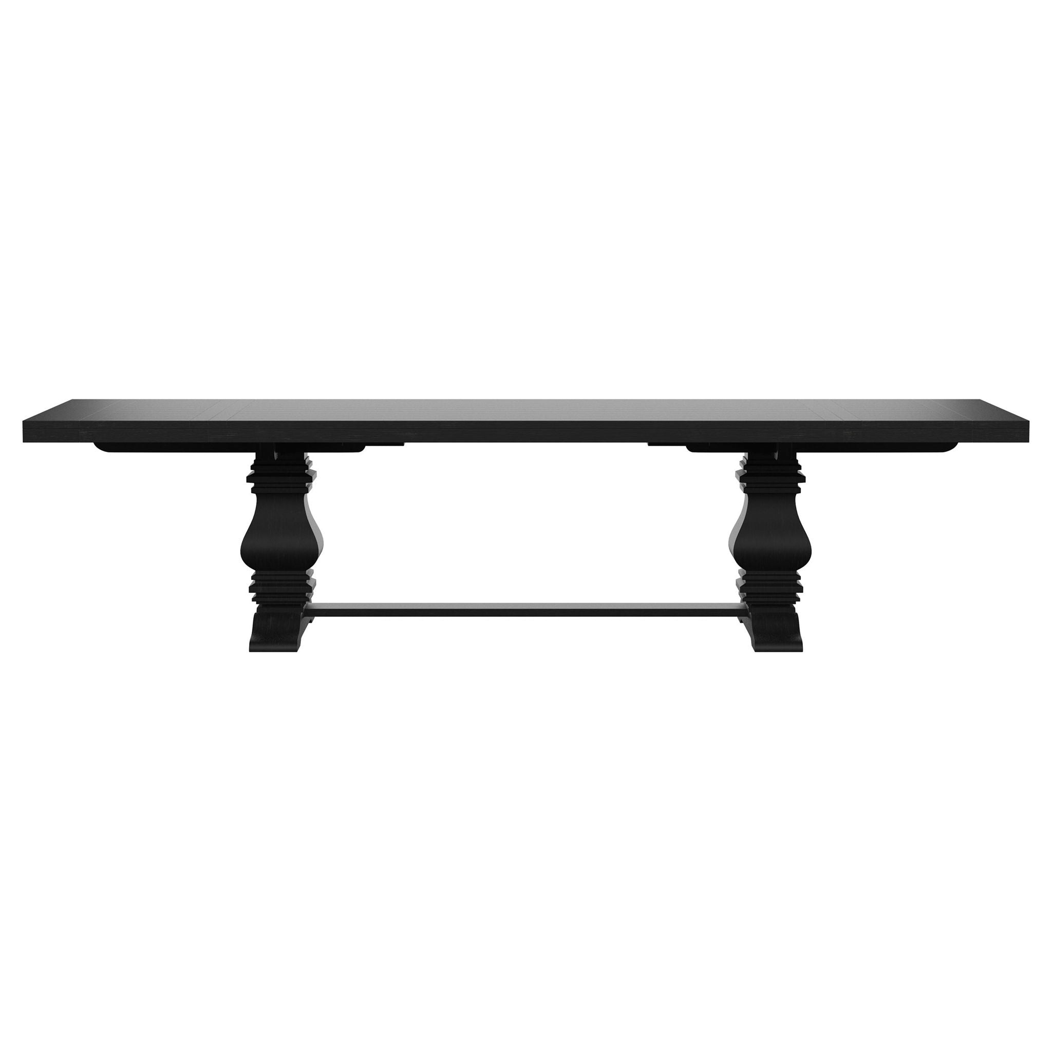 Florence 9-piece 126-inch Extension Dining Table Set Distressed Black