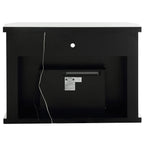 Noralie - 51" Fireplace With LED - Mirrored & Faux Diamonds