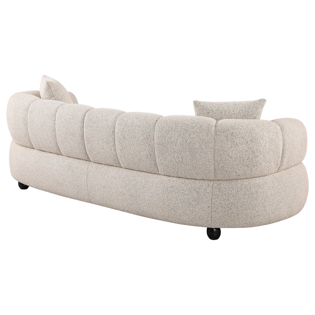 Whitney Contemporary Channel Tufted Woven Fabric Upholstered Sofa