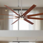Oversized Large Ceiling Fan With Dimmable LED Light, 8 Blades, Remote Control