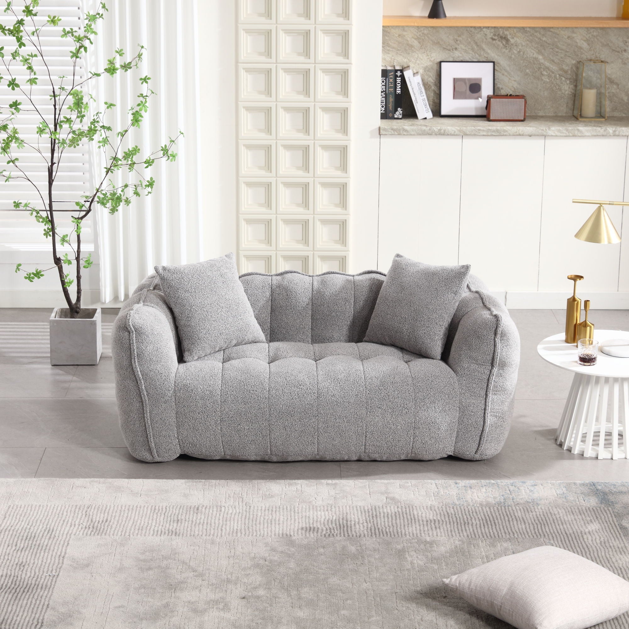 Cozy Beanbag Chair With High Resilience Foam Core For 2