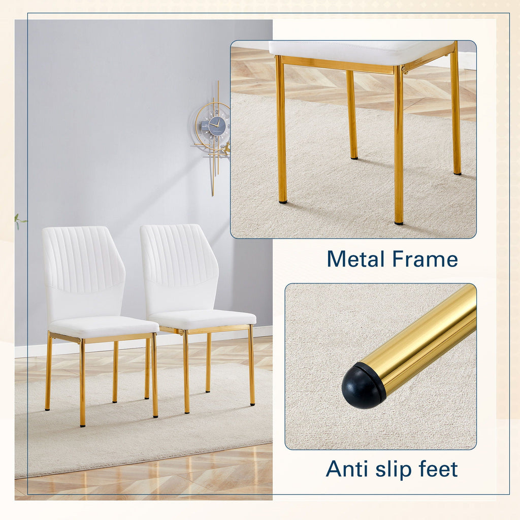 Luxury Simple Chair With Metal Leg