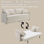 Elisea - Sleeper Sectional Sofa With 2 Toss Pillows - Beige