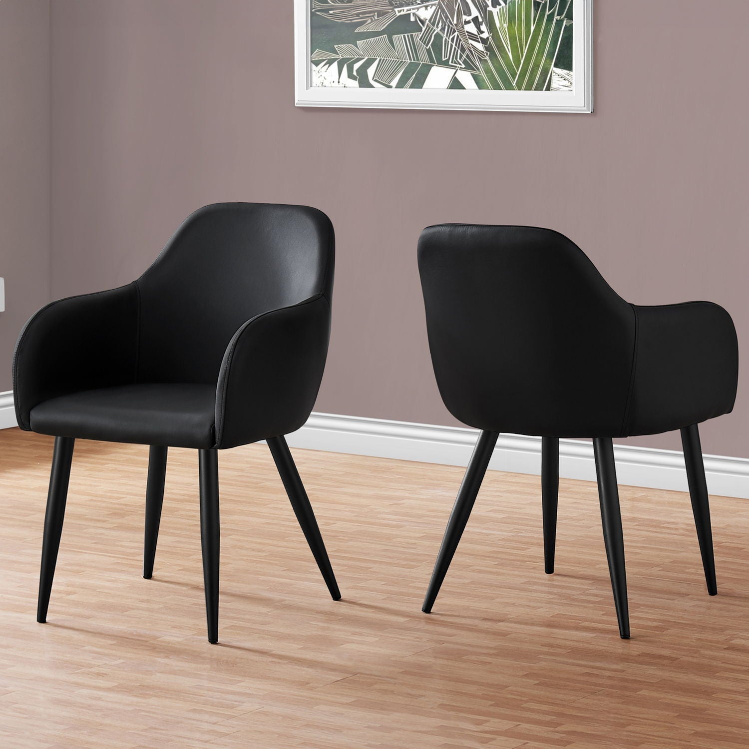 Dining Chair Side, Upholstered For Dining Room, Contemporary & Modern (Set of 2)