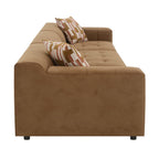 Zoey - Modular - LF Arm Chair With Pillow - Chocolate Suede