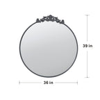 Classic Design Mirror With Baroque Inspired Frame For Bathroom, Entryway Console Lean Against Wall