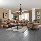 Chateau De Ville - Sofa With 5 Pillows (Same Lv01588) - Fabric & Espresso
