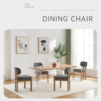 Dining Chairs With Ergonomic Backrest And Adjustable Feet (Set of 2)