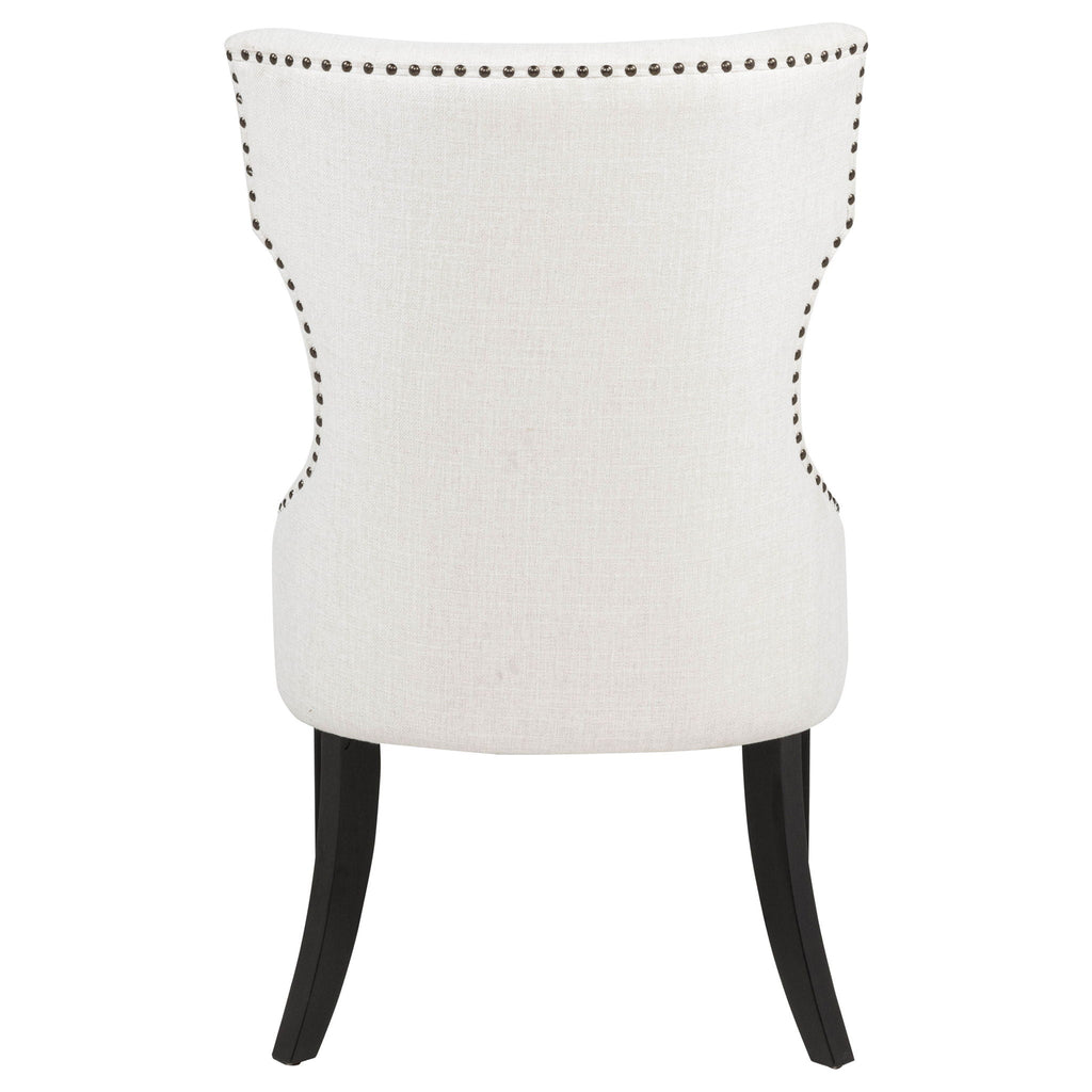 Baney Fabric Upholstered Dining Side Chair Cream and Black