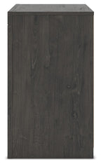 Fraluna - Two Drawer Night Stand - Charcoal