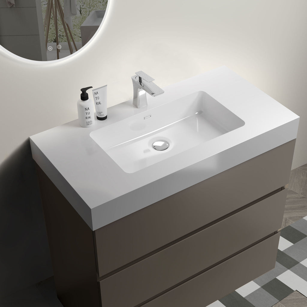 Alice - Bathroom Vanity With Sink, Large Storage Freestanding