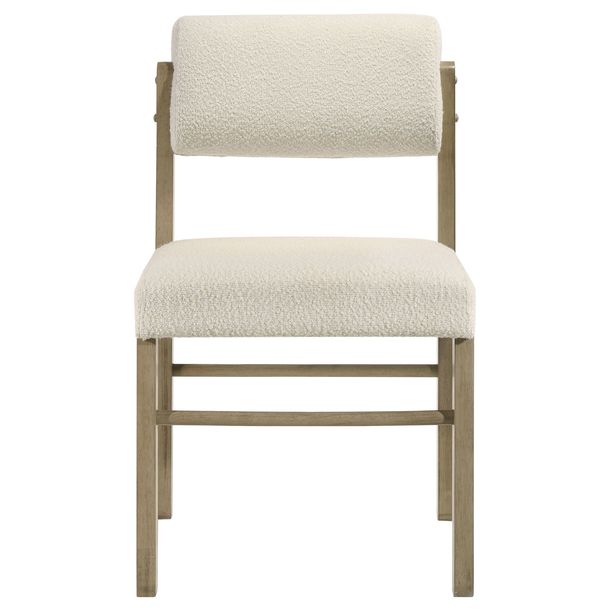 Kehoe Upholstered Dining Side Chair Cream and Natural Oak (Set of 2)