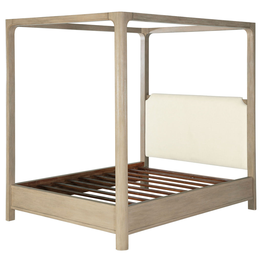Solano 85-inch California King Canopy Bed Weathered Mango