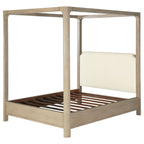 Solano 85-inch California King Canopy Bed Weathered Mango