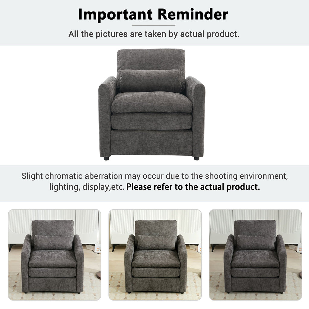 Cozy Upholstered Cushion Armchair For Living Room