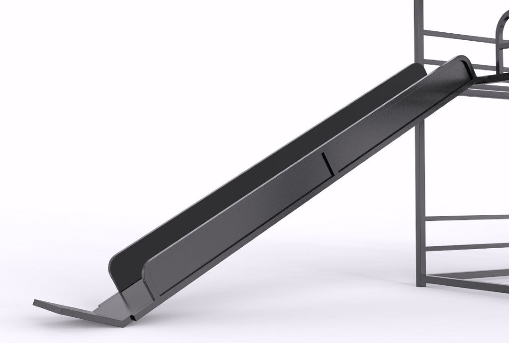Full Size House Loft Bed With Slide And Ladder - Black