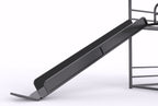 Full Size House Loft Bed With Slide And Ladder - Black