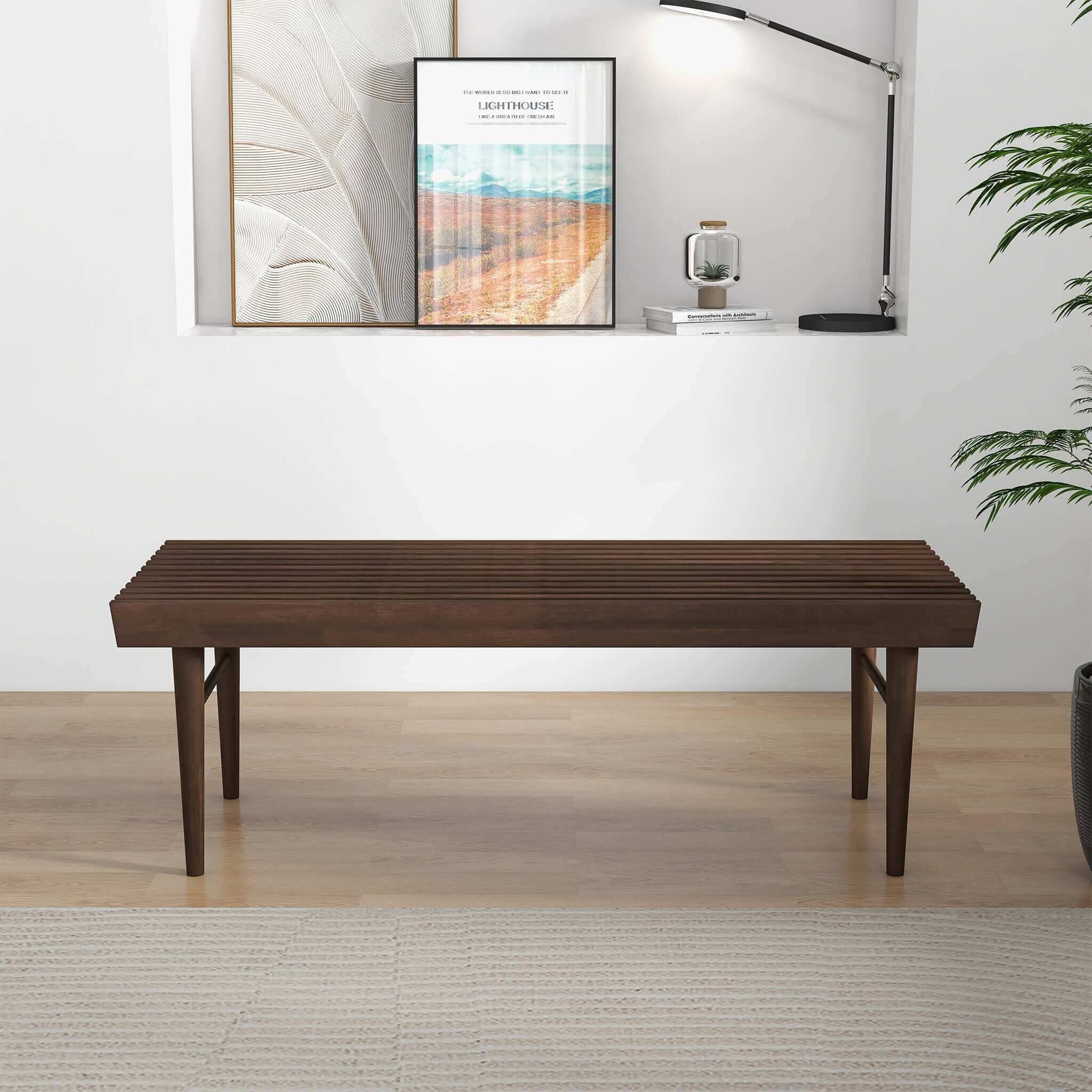Mia - Bench - Dark Brown