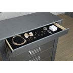 Lorenzo - Chest With Hidden Jewelry Compartment And Bar Handle - Silver