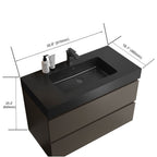Alice - Bathroom Vanity With Sink, Wall Mounted, Floating
