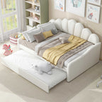 Upholstery Daybed Frame With Shell Shaped Backrest