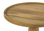 Ixia Round Solid Mango Wood Accent Side Table Natural
