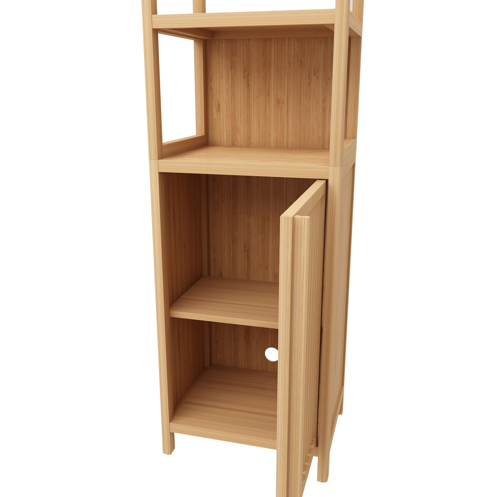 Storage Cabinet With Tall Tower, Multifunctional For Bathroom